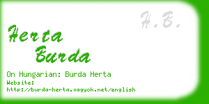 herta burda business card
